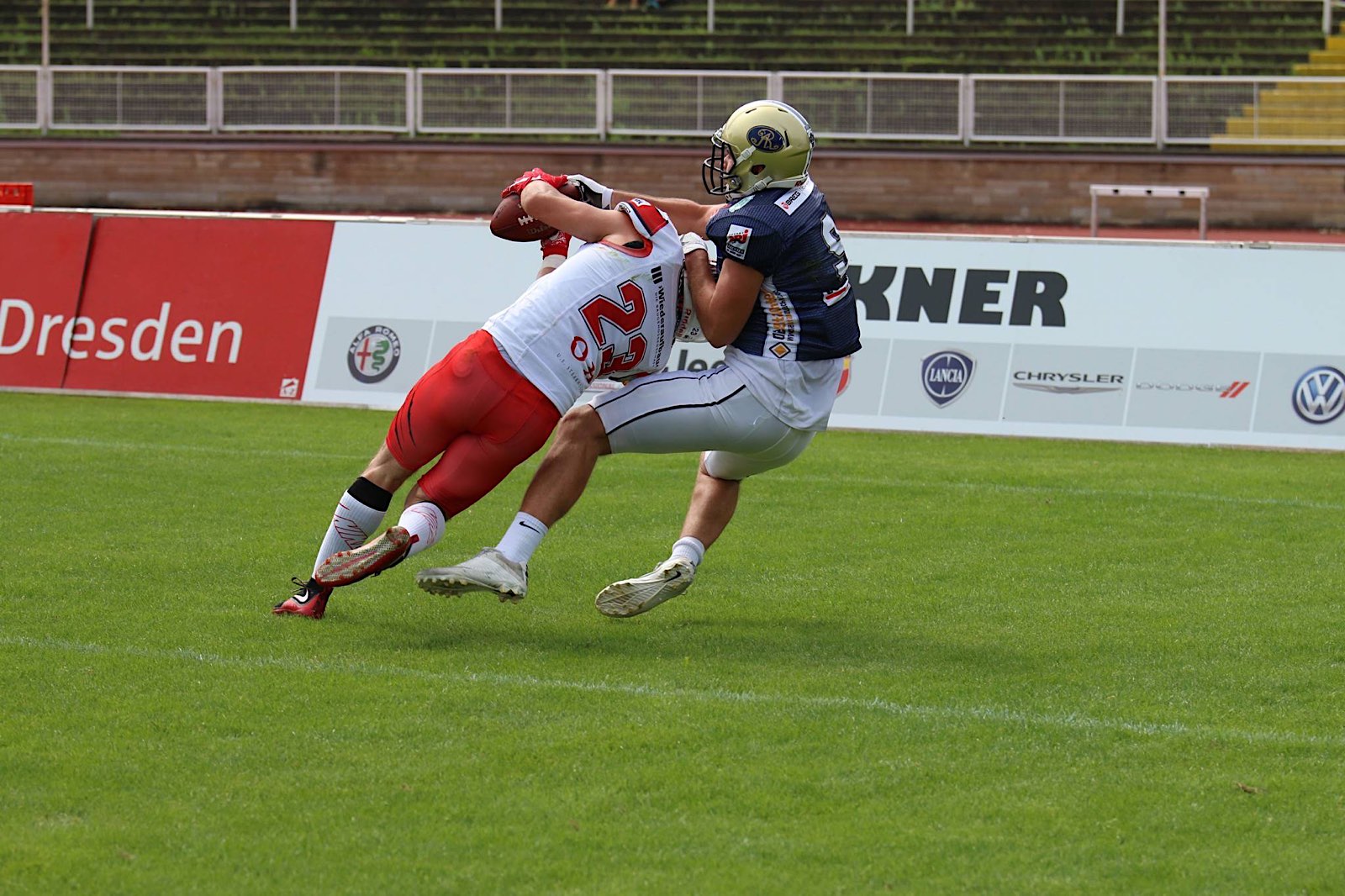 DB 23 Tim Unger konnte zwei Interceptions fangen