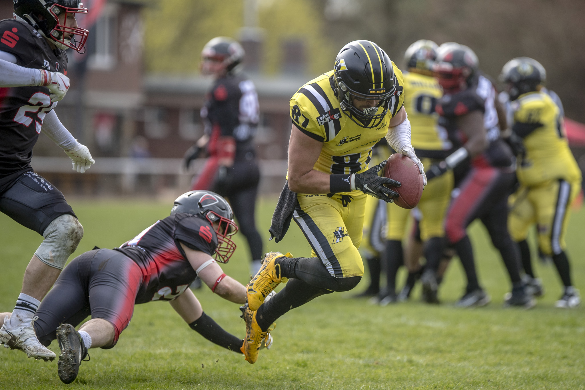 Wide Receiver Nils Köster erzielte für die Gäste die ersten Punkte - Foto: Oliver Jungnitsch